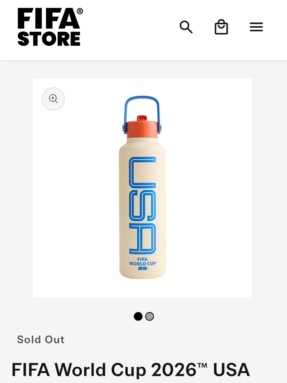 FIFA World Cup 2026™ USA Cream & Blue Water Bottle